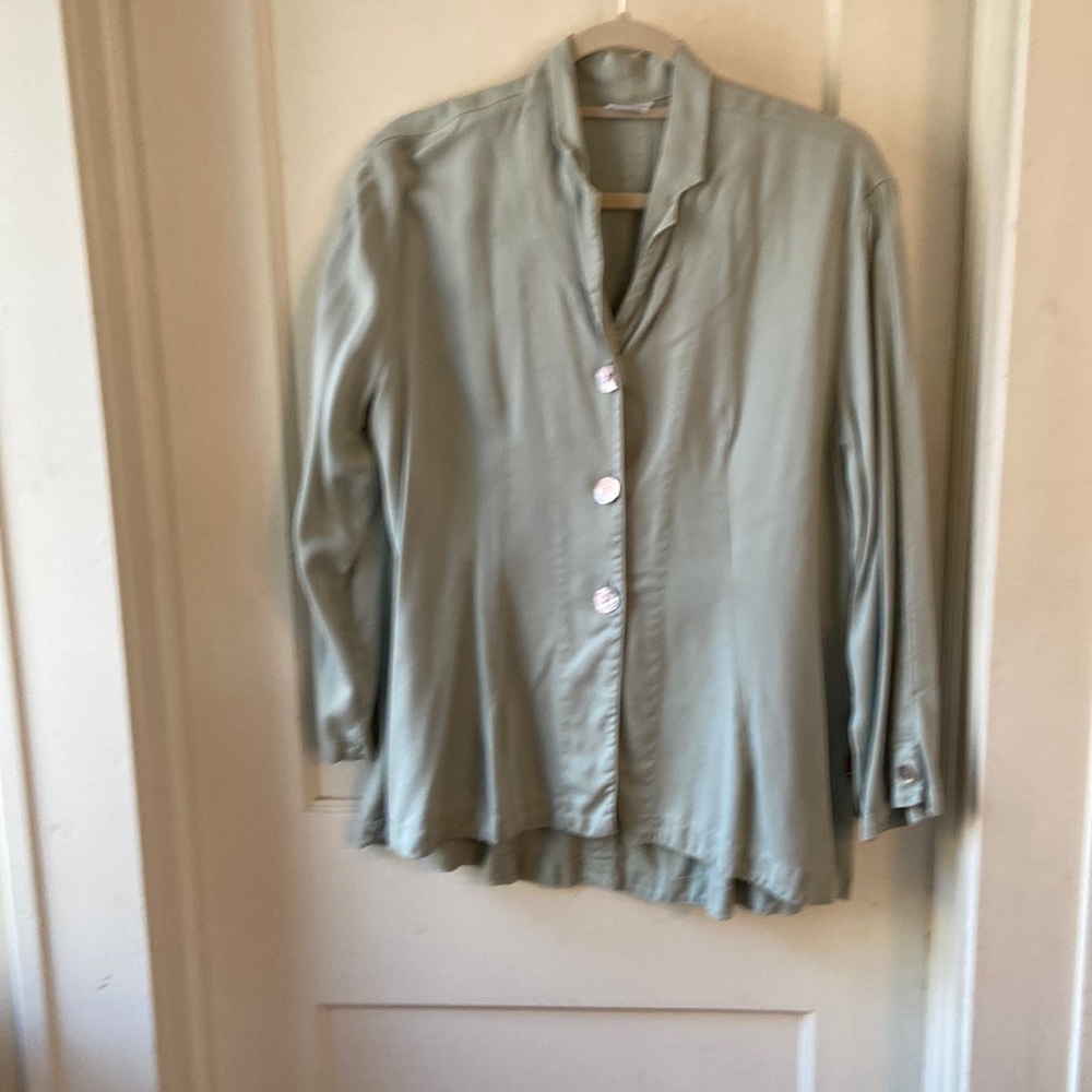 Vintage Gerties Women's Sage Green soft 100% Lyocell/Tencel Jacket. Size L